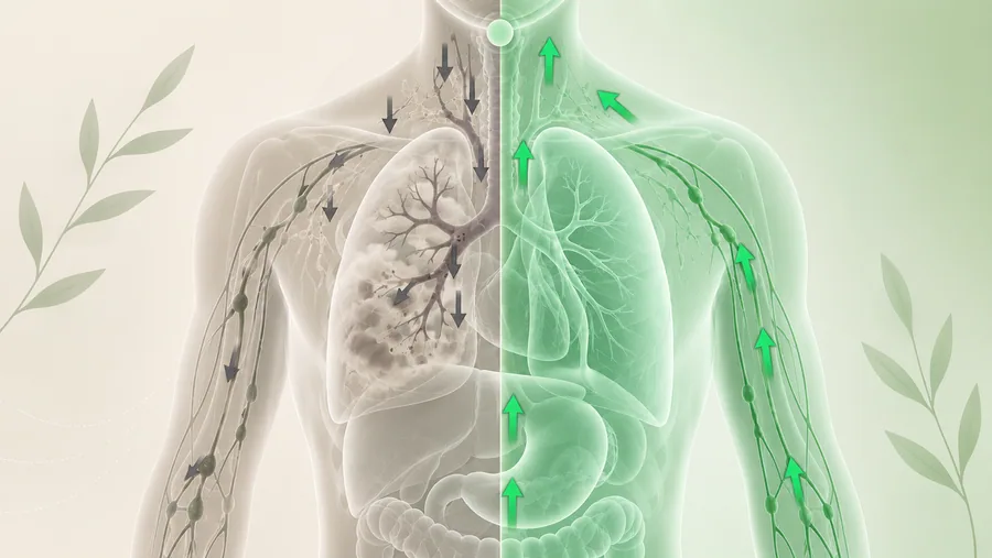 Clogged and unclogged lungs comparison
