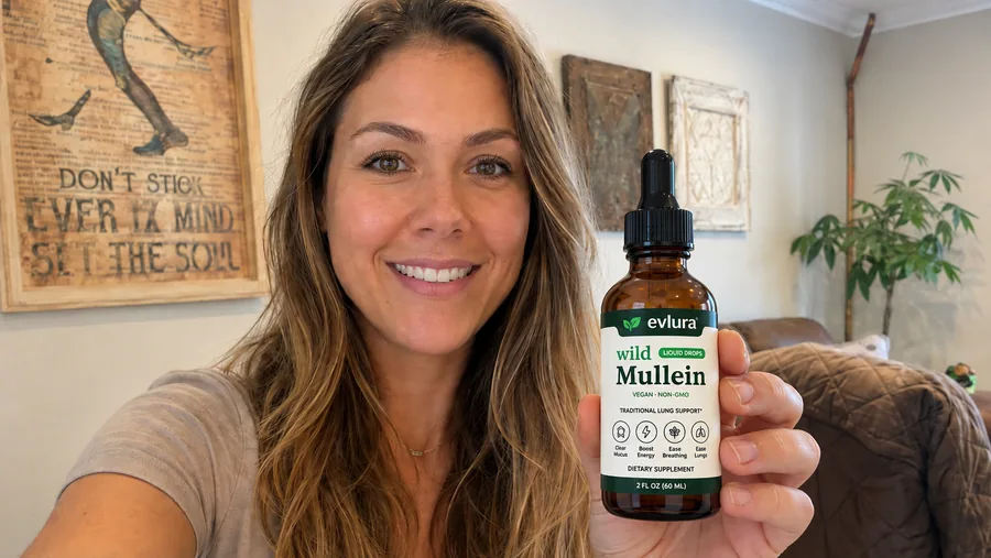 Sarah K., 40 holding Evlura Wild Mullein