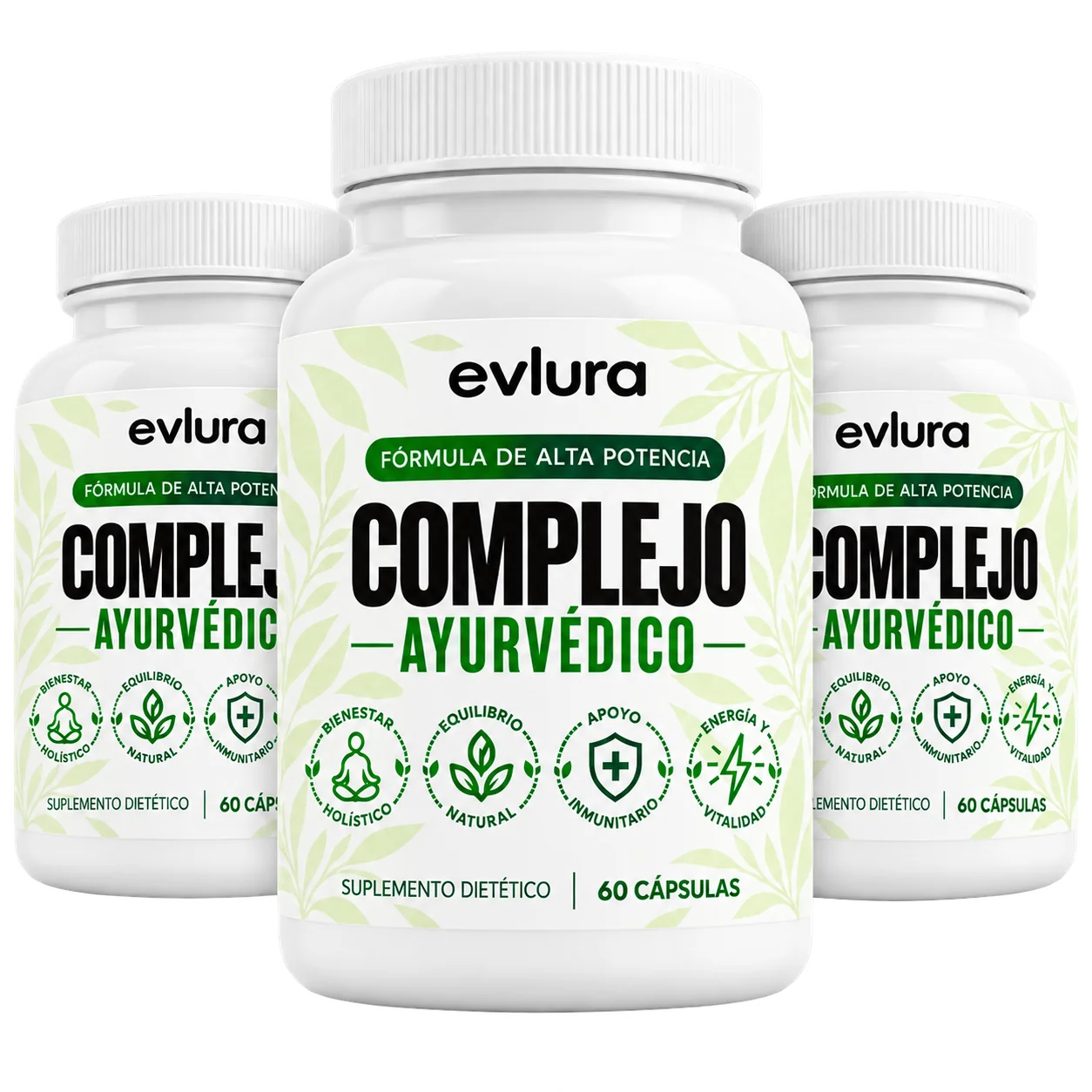 Frasco del Complejo Ayurvédico Evlura